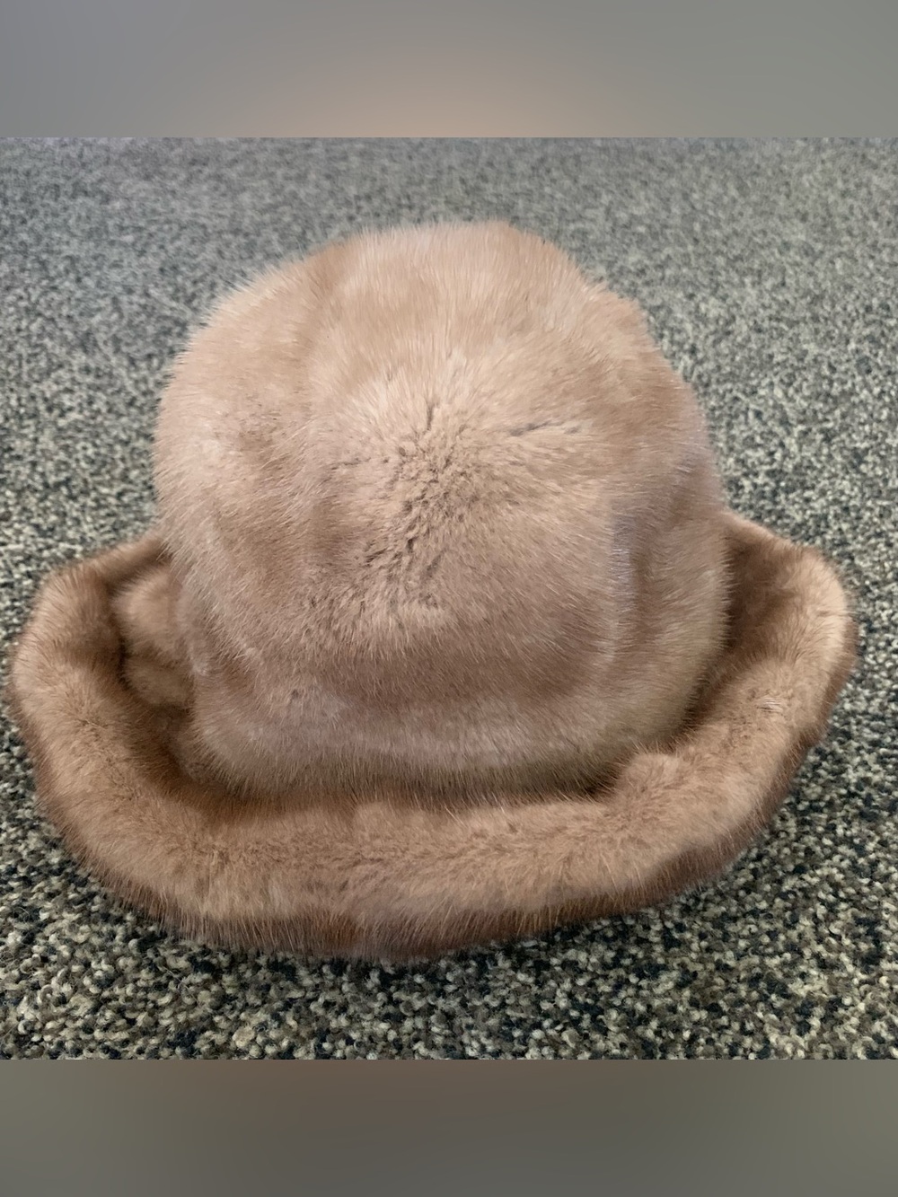 Ferdinand Roth Plush Beige real Fur Bucket Hat see description